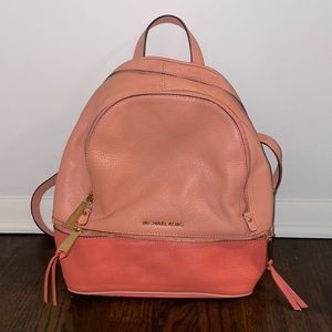 Pink and Coral Micheal Kors Backpack in excellent condition!